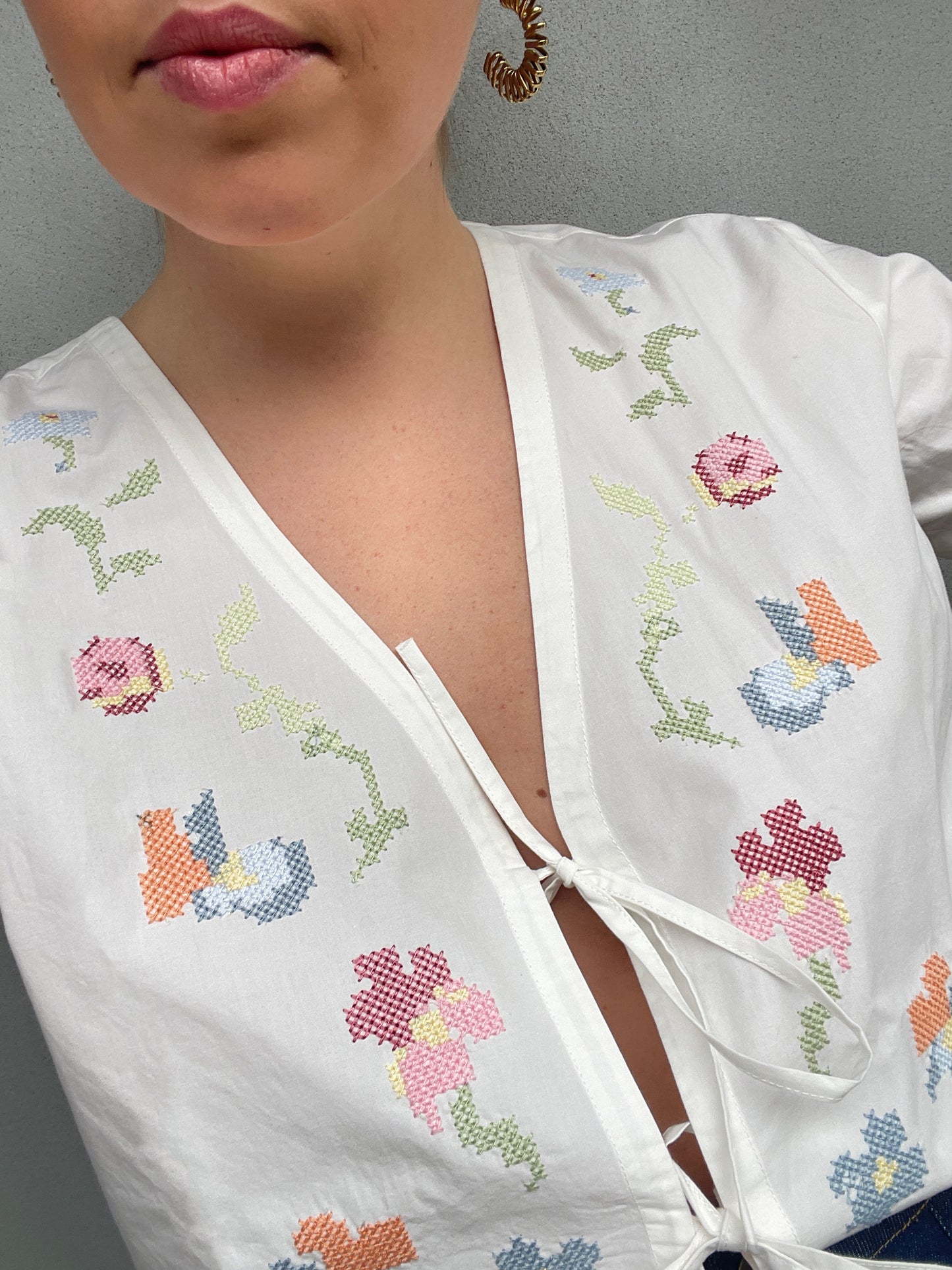Chloe Cross Stitch Blouse