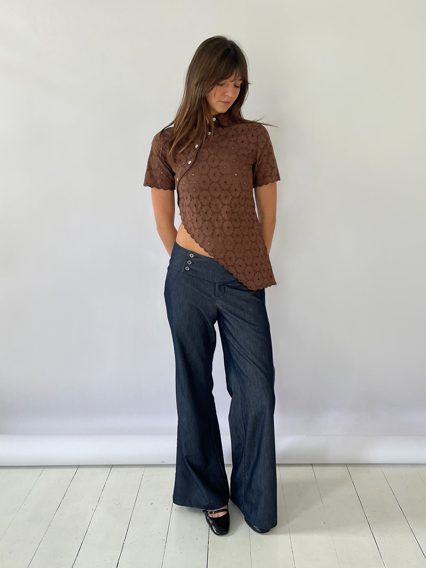 Daisy Asymmetric Top - Chocolate
