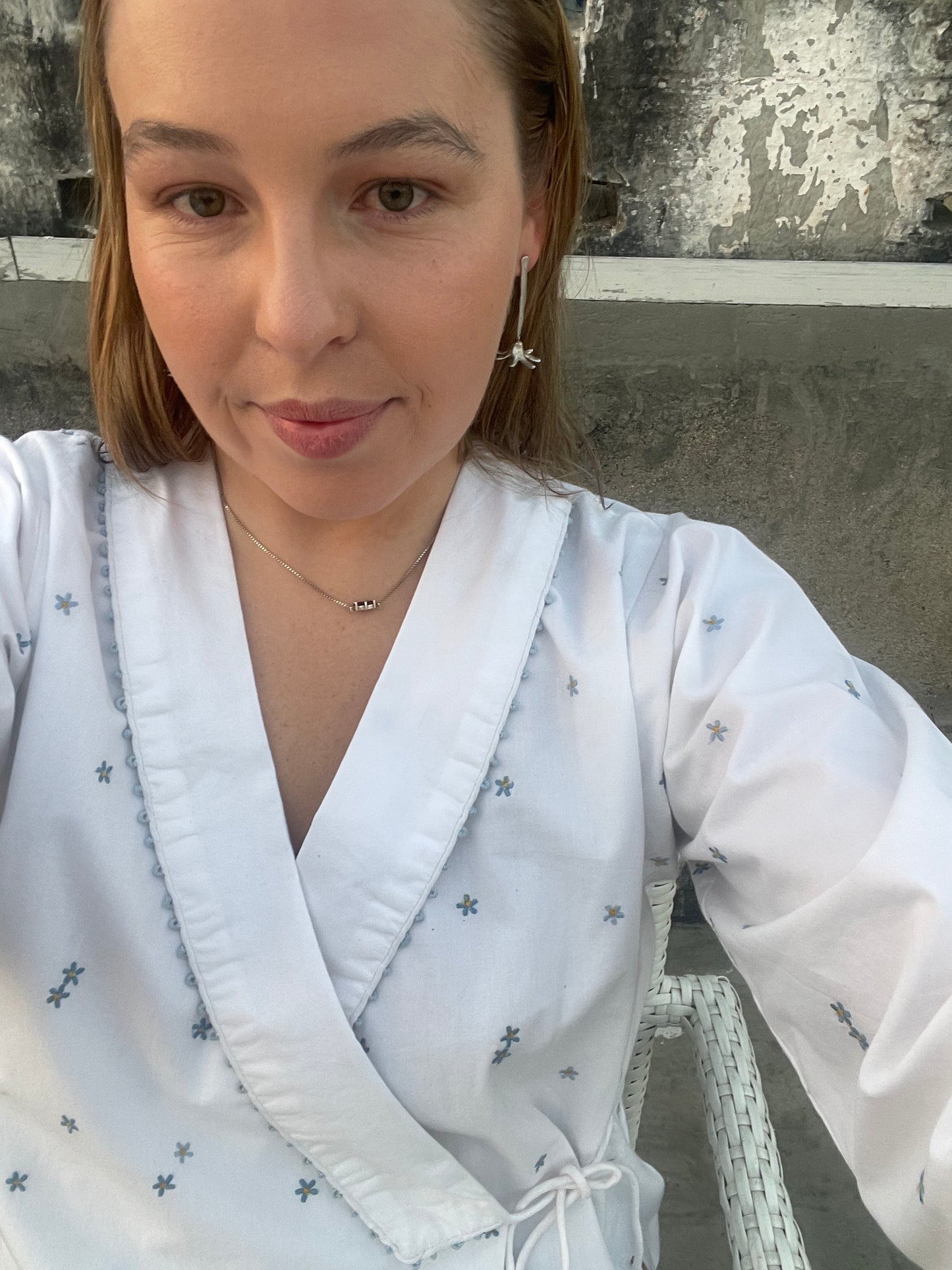 Wrap Top - Blue Bell Ditsy