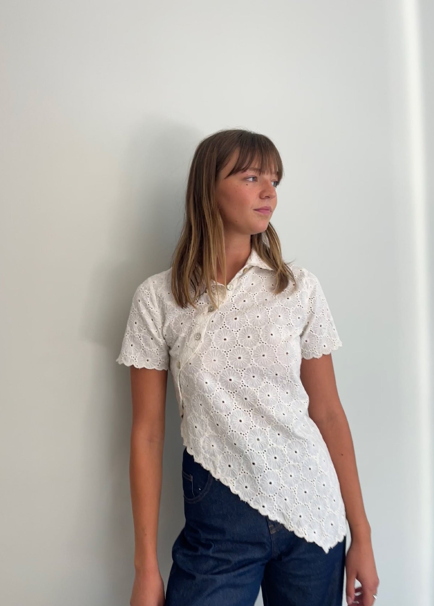 Daisy Asymmetric Top - Ivory