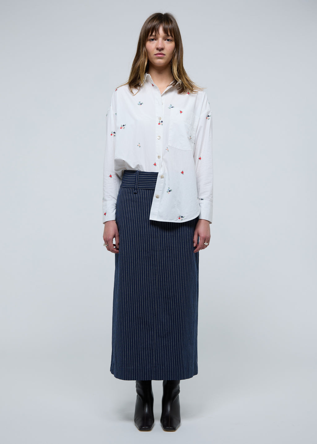 Ditsy Embroidered  Shirt