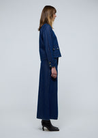 Wave Denim Skirt - Denim