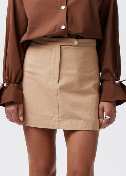 Wave Mini Skirt - Latte