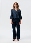 Wrap Top - French Navy