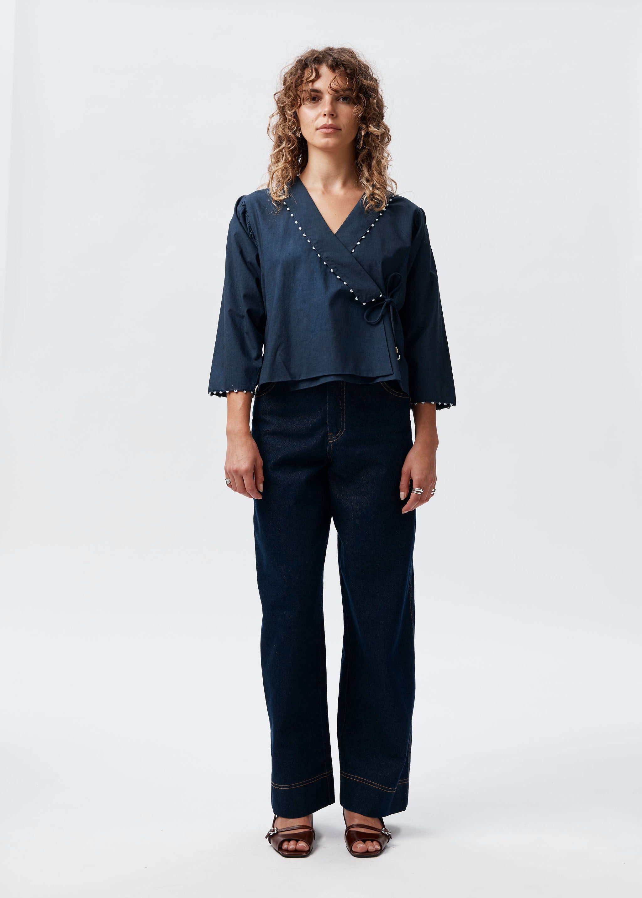 Wrap Top - French Navy