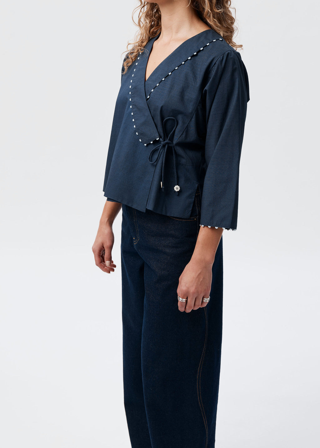 Wrap Top - French Navy