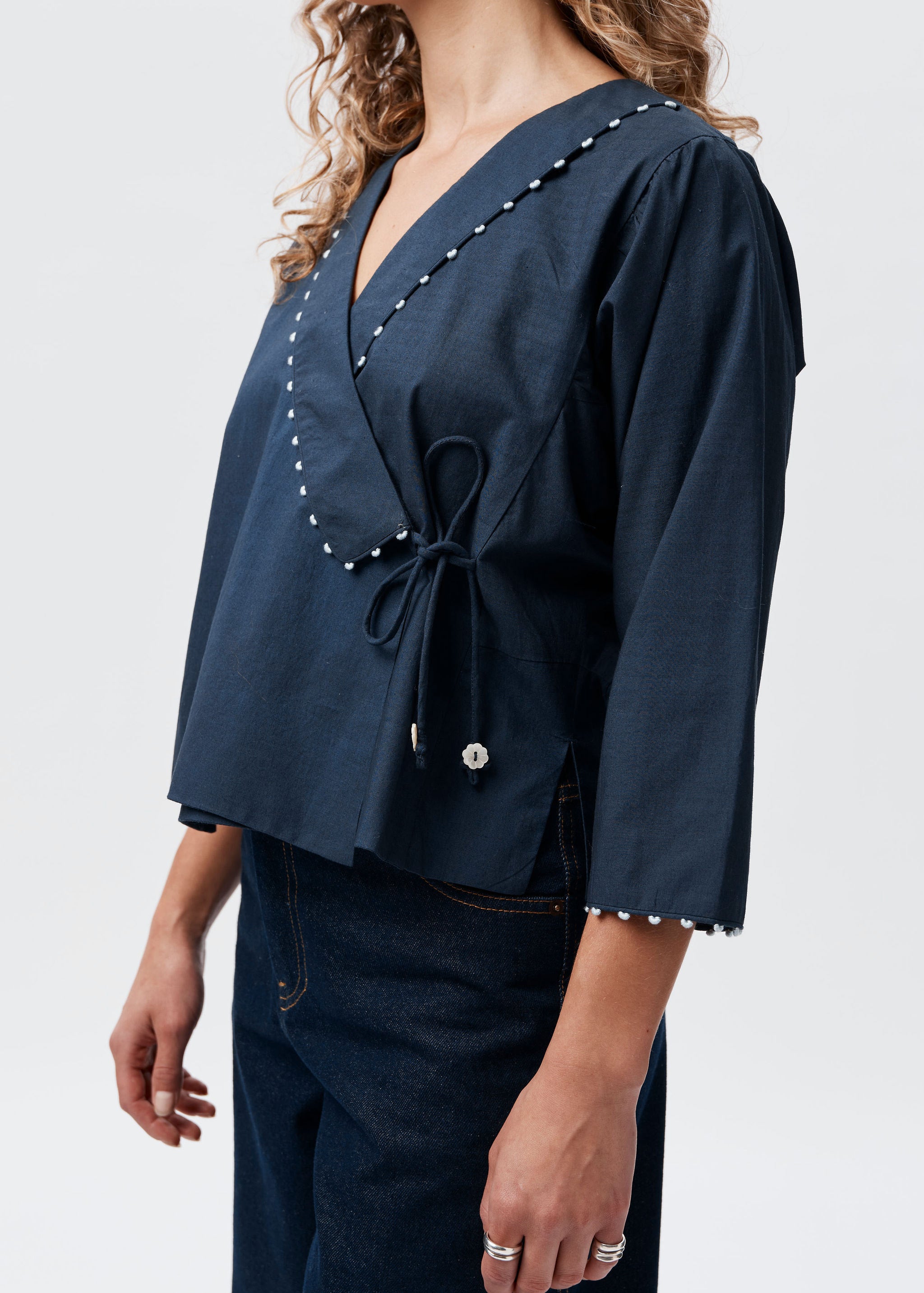 Wrap Top - French Navy