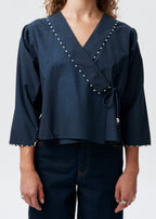 Wrap Top - French Navy