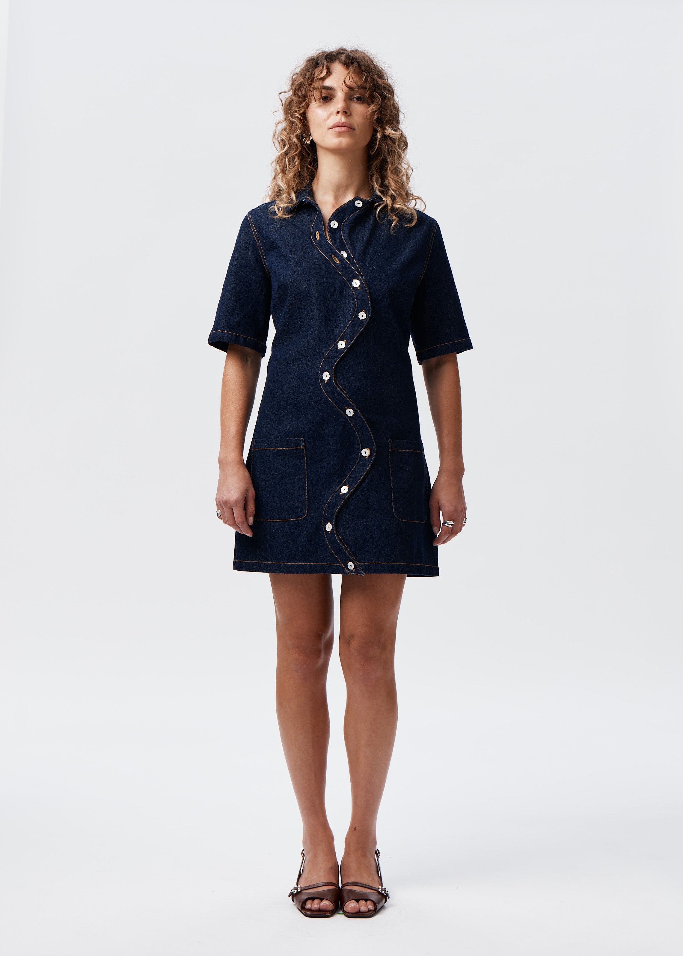 Wave Denim Dress