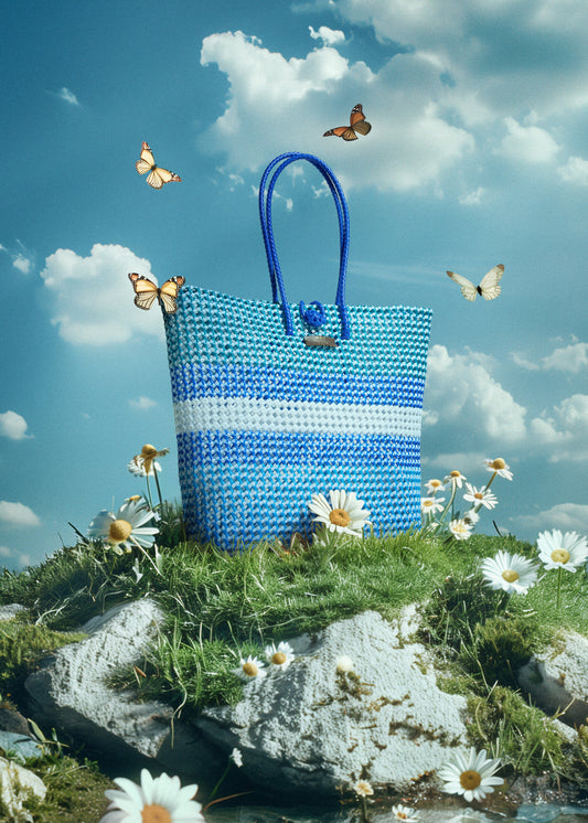 Recycled Basket - Blue