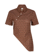 Daisy Asymmetric Top - Chocolate