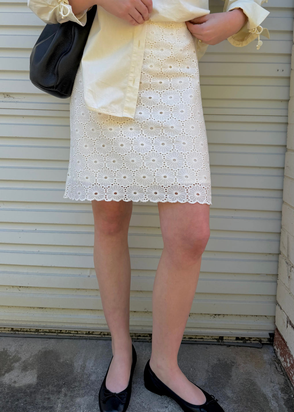 Daisy Skirt Midi - Ivory