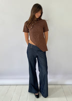 Daisy Asymmetric Top - Chocolate