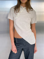 Daisy Asymmetric Top - Ivory