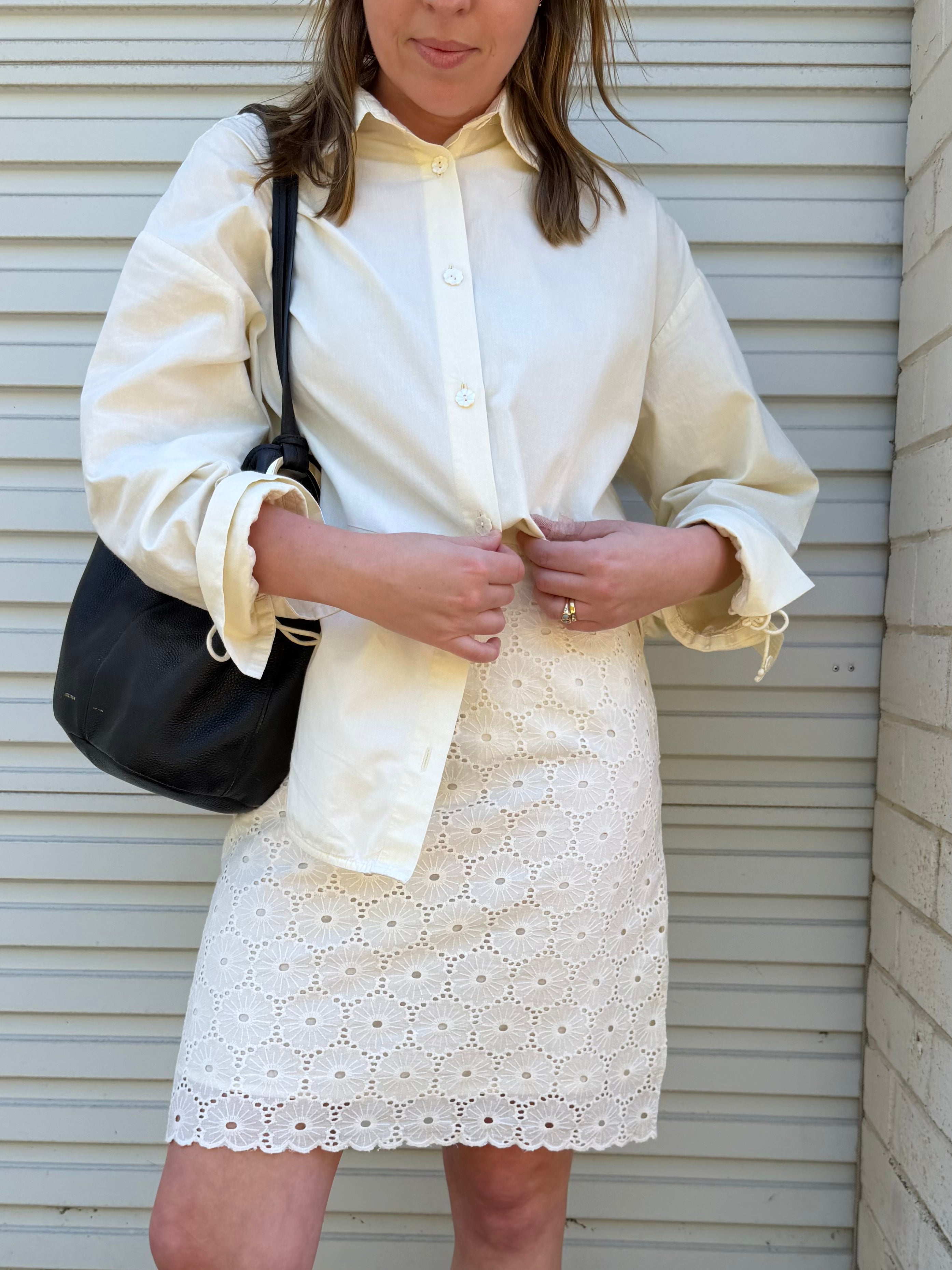 Daisy Skirt Midi - Ivory