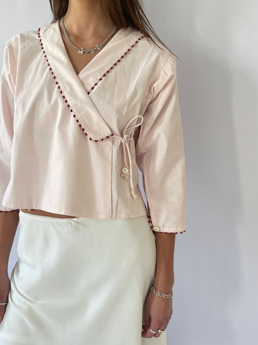 Wrap Top - Blush Pink