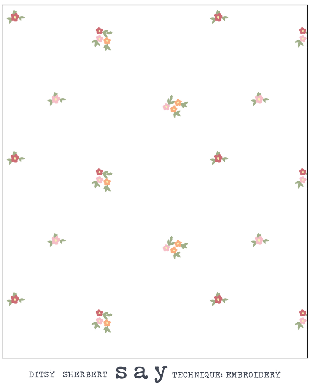 Ditsy Embroidered Shirt - Sherbet