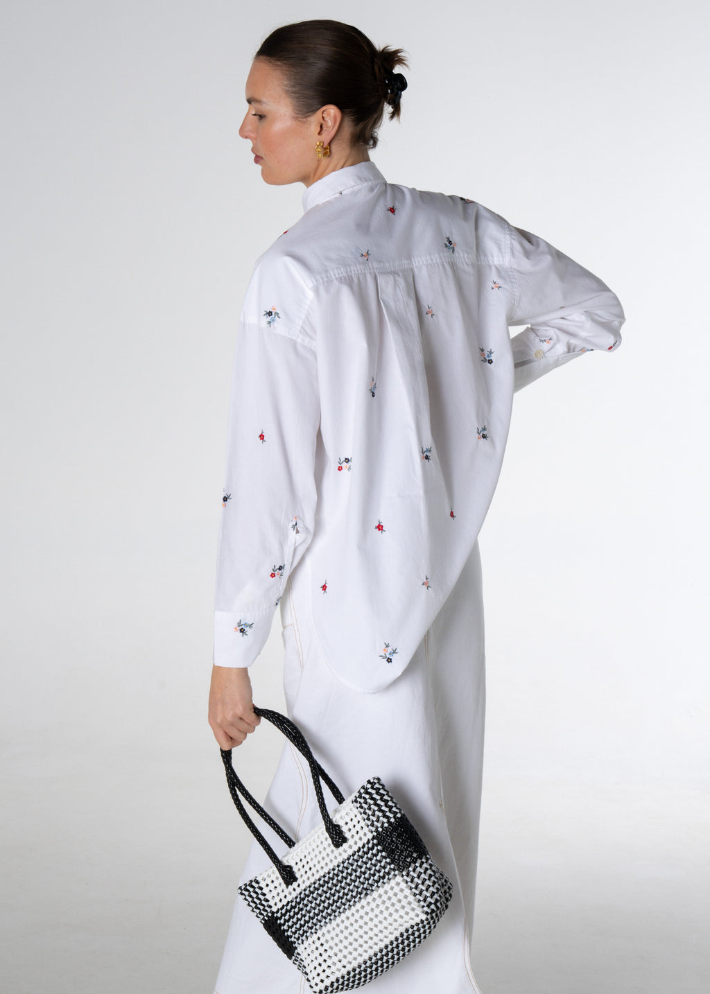 Ditsy Embroidered  Shirt