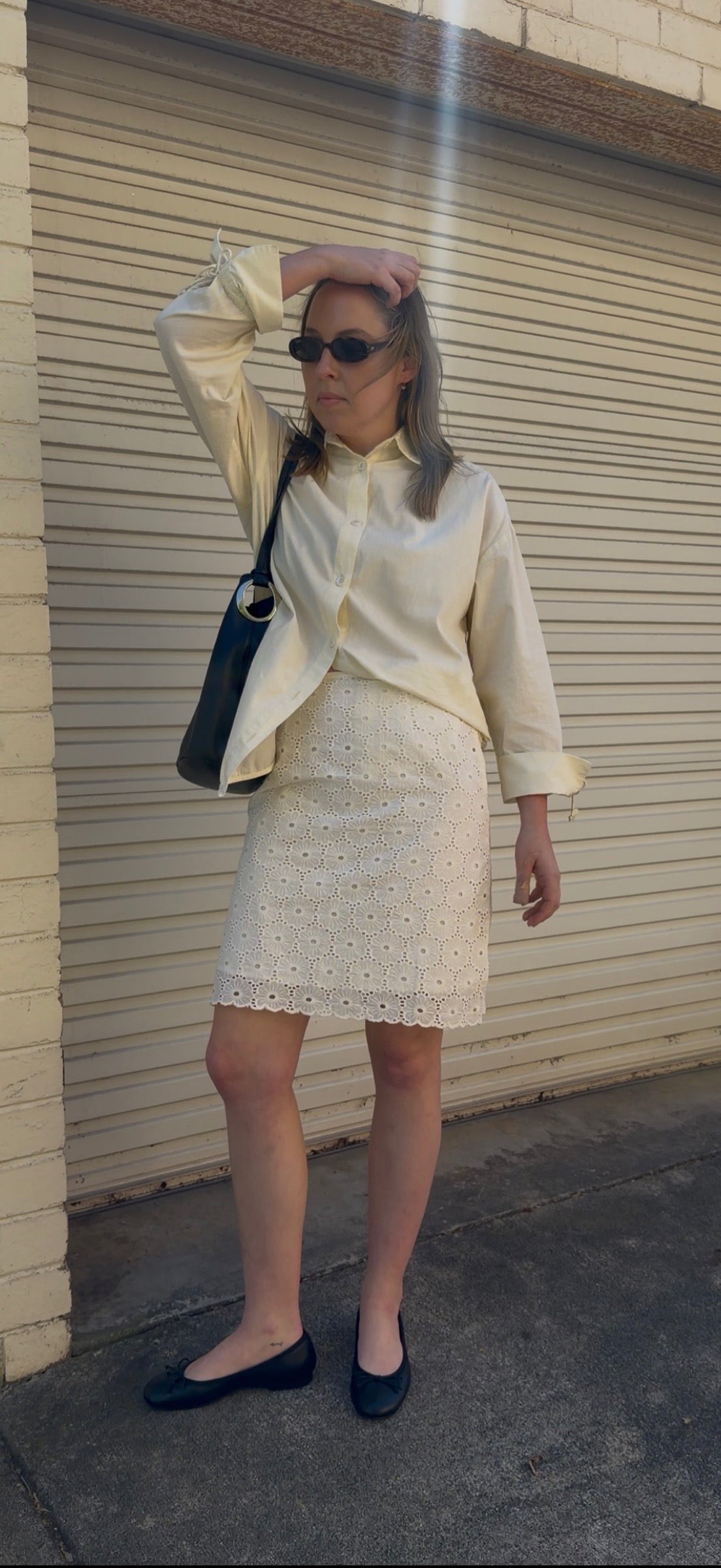 The Daisy Skirt Midi in Ivory