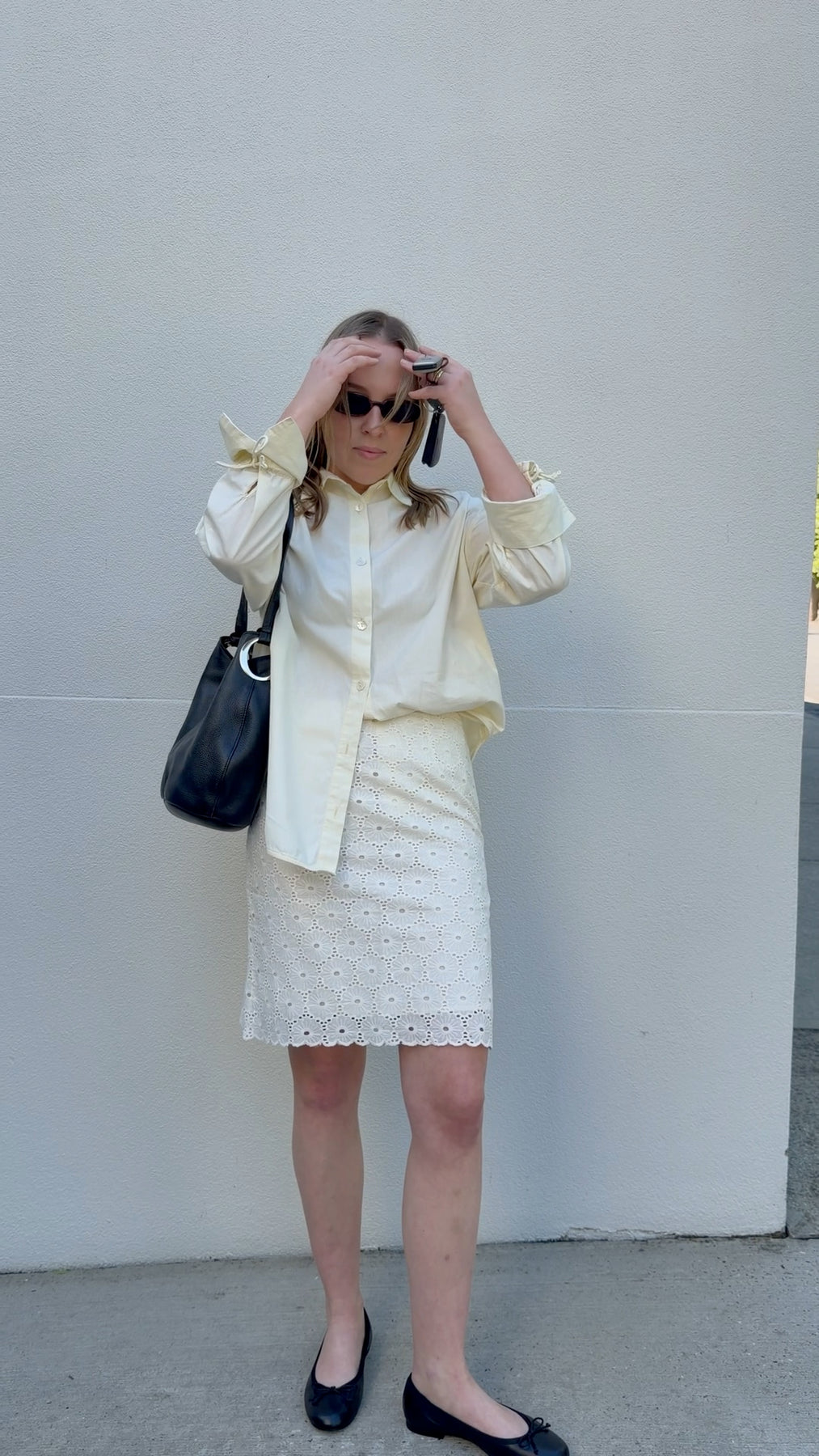 The Daisy Skirt Midi in Ivory