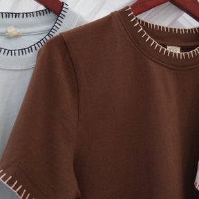 Heavyweight cotton jersey, close up