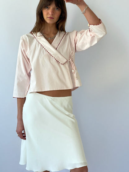 Wrap Top - Blush Pink